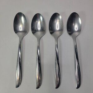 Oneida Community Stainless Flatware Twin Star Set of 4 Spoons